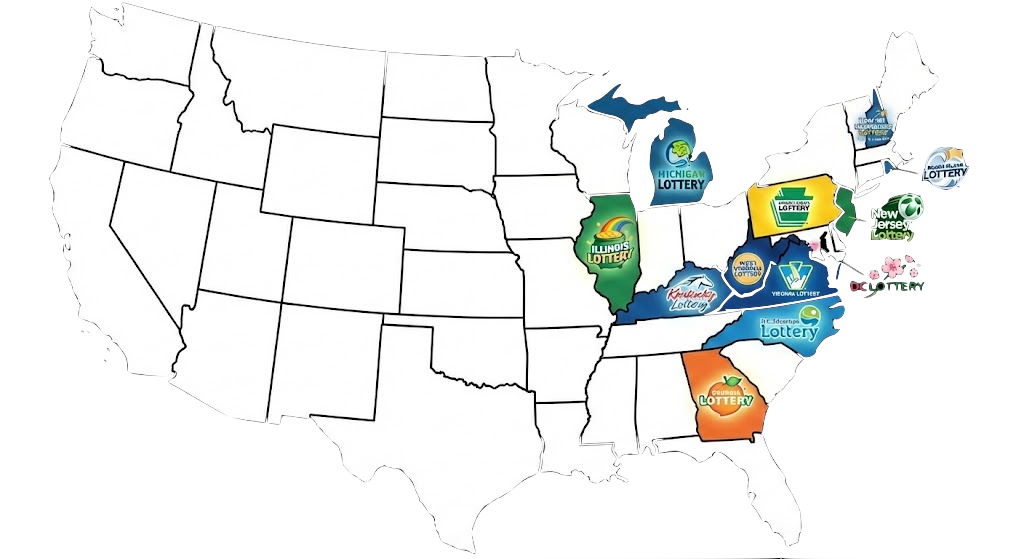 U.S. Lottery Jurisdictions Map